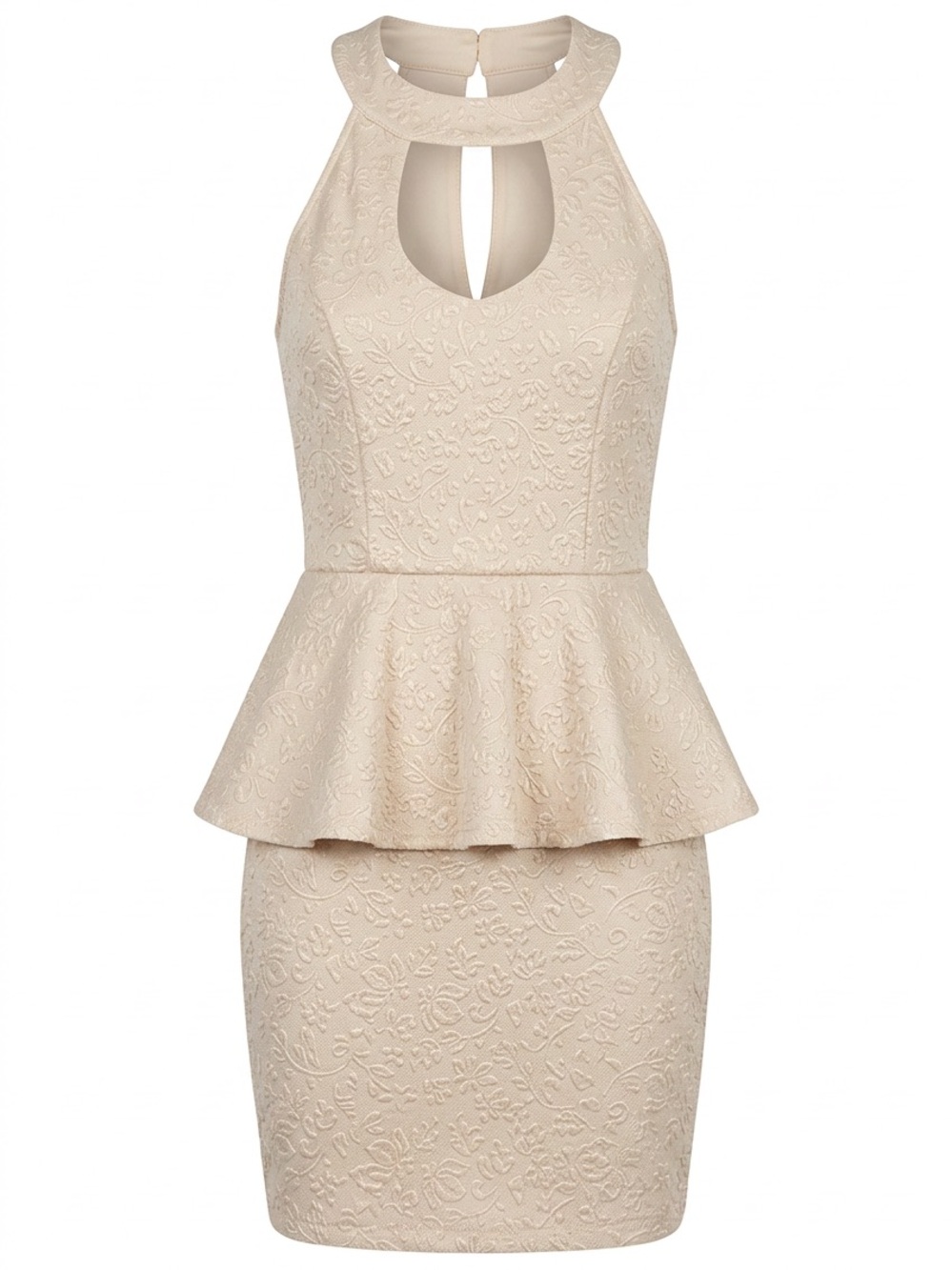 Charlotte Russe Beige Party Dress size 2 - Picture 1 of 11